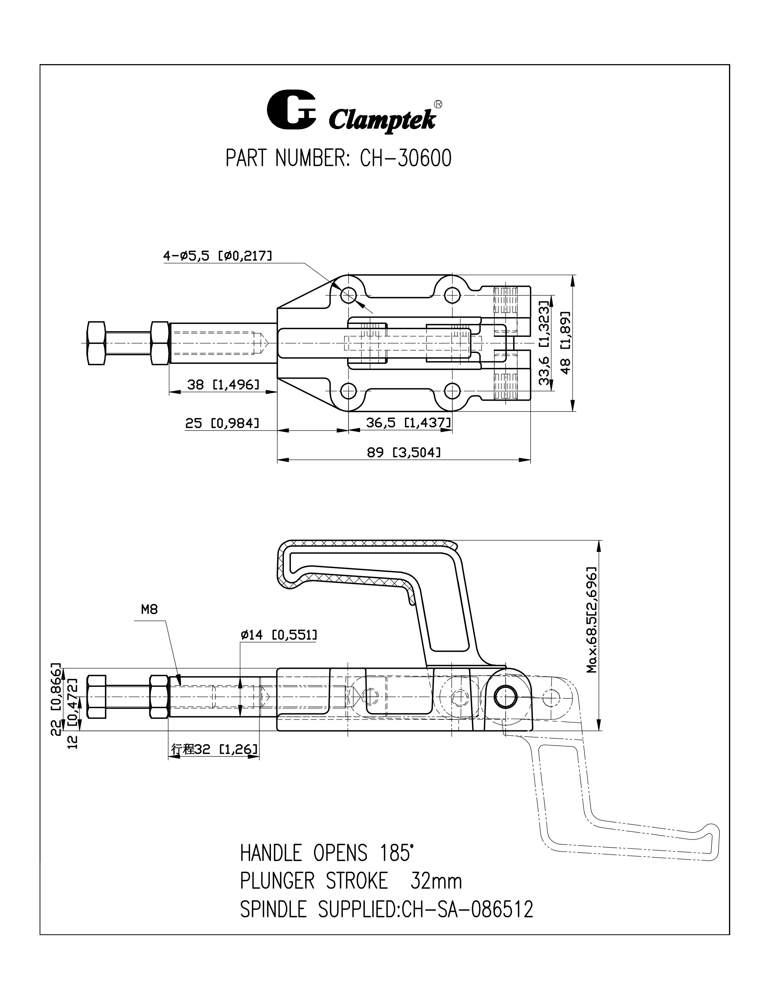 CH-30600 Series | Push Pull Clamps | Clamptek