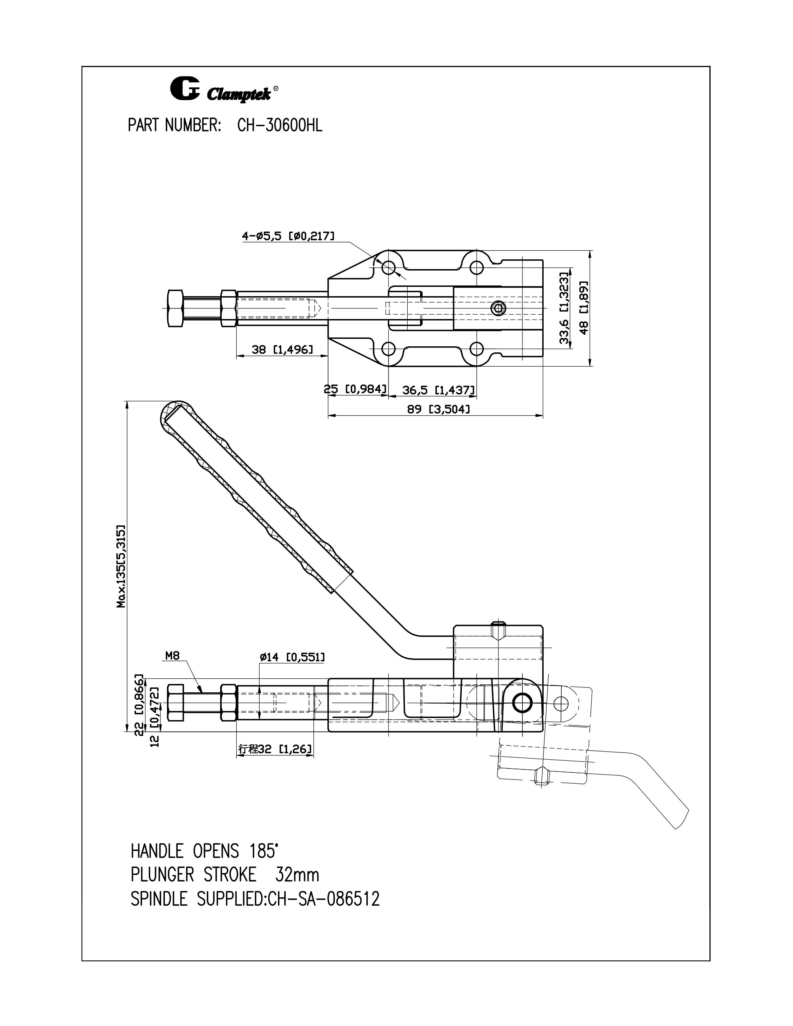 CH-30600 Series | Push Pull Clamps | Clamptek