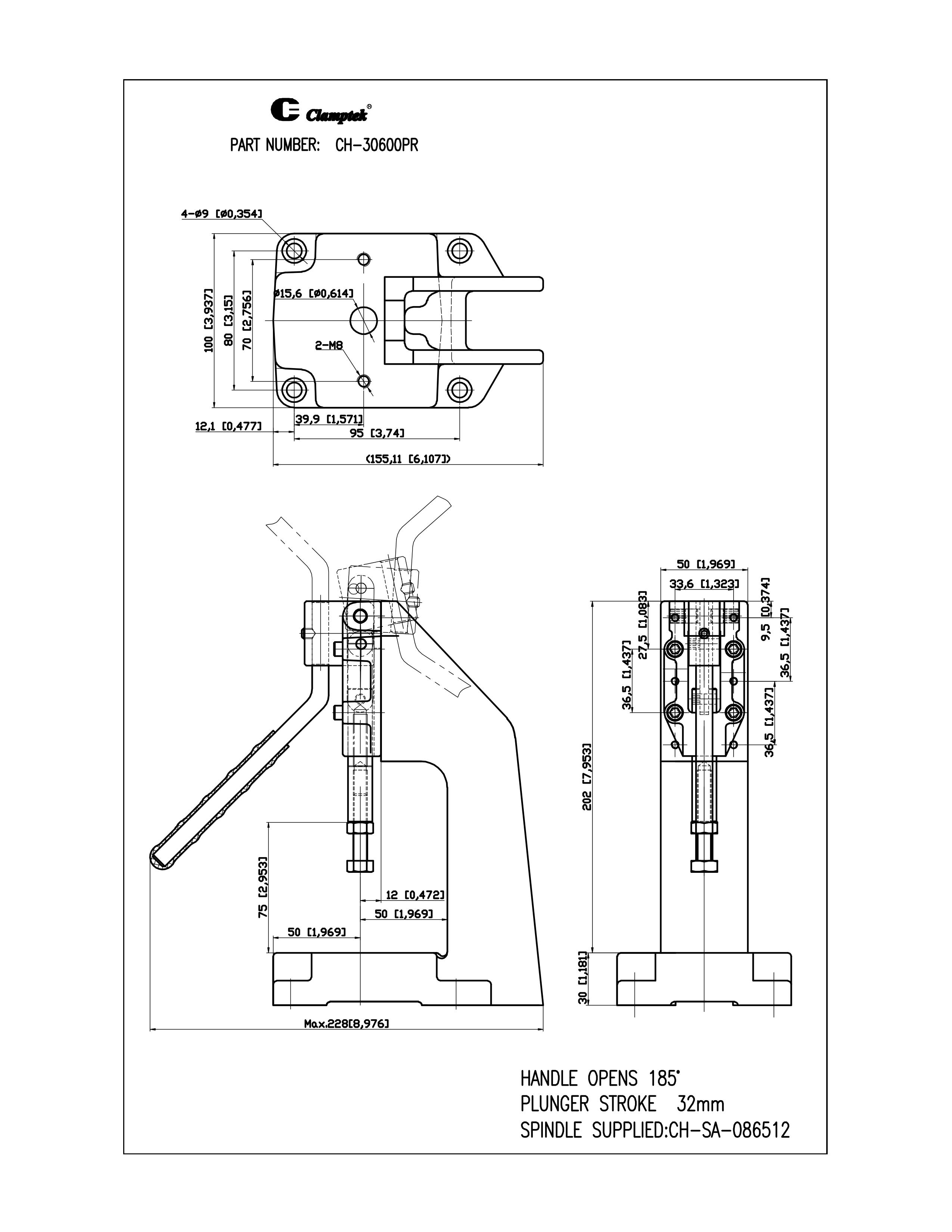 CH-30600 Series | Push Pull Clamps | Clamptek